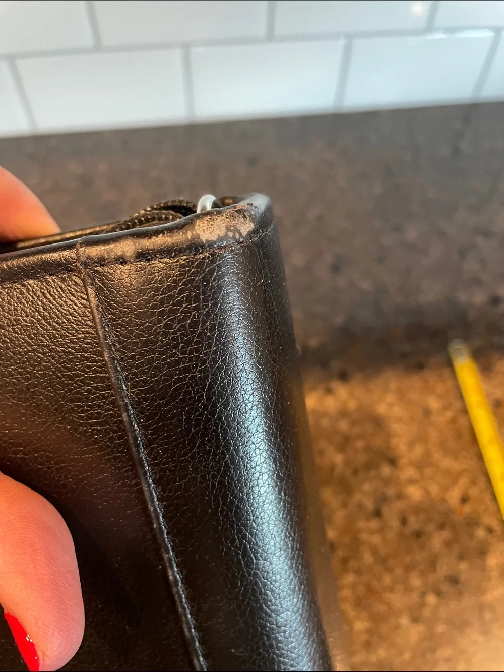 Vintage Franklin Quest 7 Ring Black Leather Planner